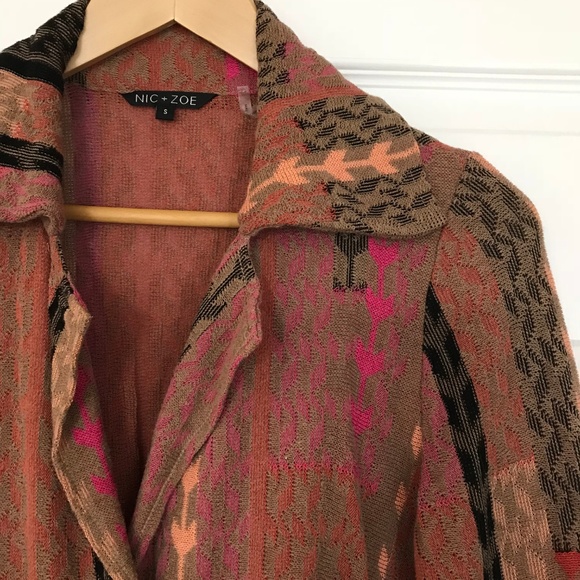 NIC+ZOE Sweaters - nic + zoe long tribal belted cardigan Small